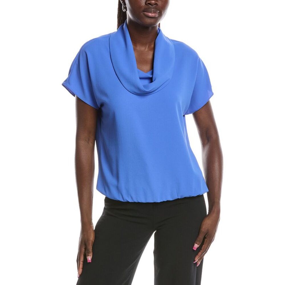 Joseph Ribkoff Womens Cowl Neck Blouse, Blue